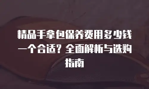 精品手拿包保养费用多少钱一个合适？全面解析与选购指南