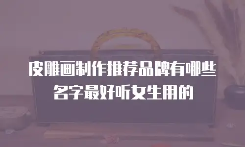 皮雕画制作推荐品牌有哪些名字最好听女生用的