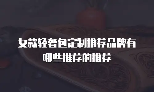 女款轻奢包定制推荐品牌有哪些推荐的推荐