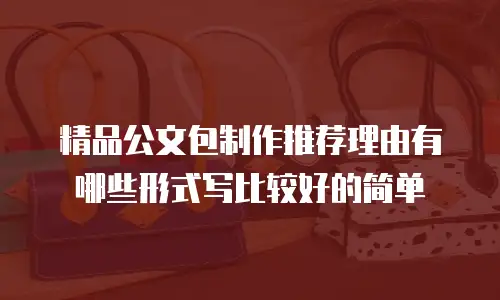 精品公文包制作推荐理由有哪些形式写比较好的简单