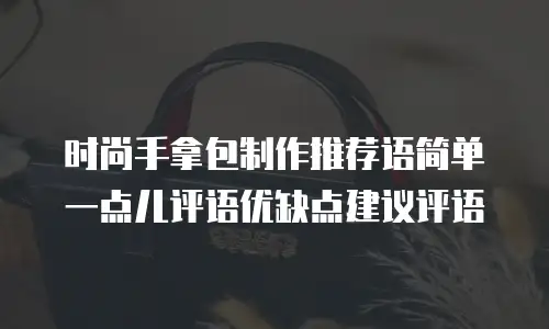 时尚手拿包制作推荐语简单一点儿评语优缺点建议评语