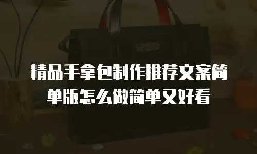 精品手拿包制作推荐文案简单版怎么做简单又好看