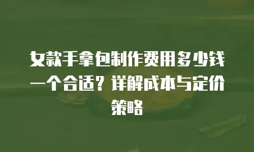 女款手拿包制作费用多少钱一个合适？详解成本与定价策略