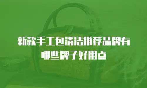 新款手工包清洁推荐品牌有哪些牌子好用点