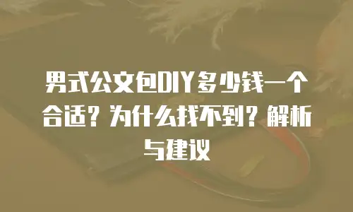男式公文包DIY多少钱一个合适？为什么找不到？解析与建议
