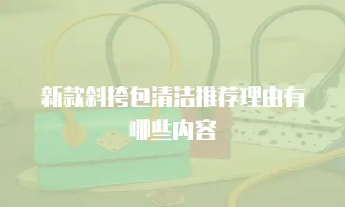 新款斜挎包清洁推荐理由有哪些内容