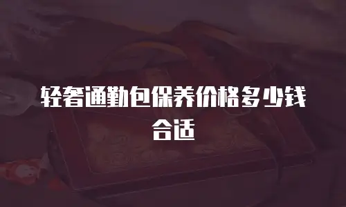 轻奢通勤包保养价格多少钱合适