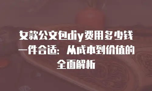 女款公文包diy费用多少钱一件合适：从成本到价值的全面解析