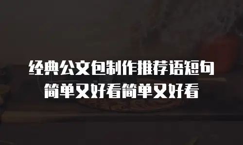 经典公文包制作推荐语短句简单又好看简单又好看