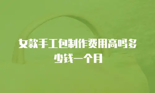 女款手工包制作费用高吗多少钱一个月