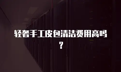 轻奢手工皮包清洁费用高吗？