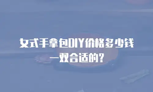 女式手拿包DIY价格多少钱一双合适的？