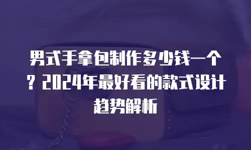 男式手拿包制作多少钱一个？2024年最好看的款式设计趋势解析