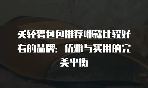买轻奢包包推荐哪款比较好看的品牌：优雅与实用的完美平衡