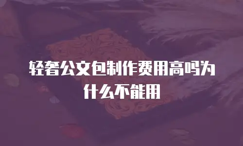 轻奢公文包制作费用高吗为什么不能用