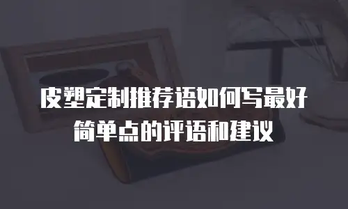 皮塑定制推荐语如何写最好简单点的评语和建议