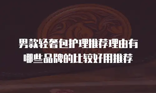 男款轻奢包护理推荐理由有哪些品牌的比较好用推荐