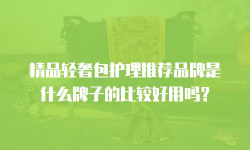 精品轻奢包护理推荐品牌是什么牌子的比较好用吗？