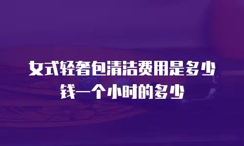 女式轻奢包清洁费用是多少钱一个小时的多少