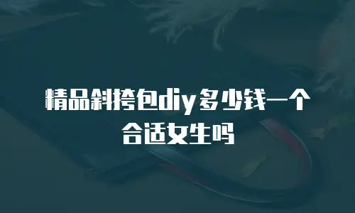 精品斜挎包diy多少钱一个合适女生吗