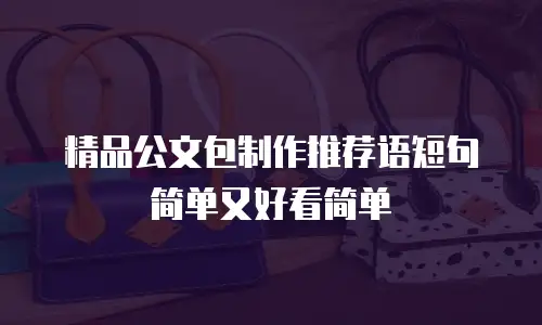 精品公文包制作推荐语短句简单又好看简单