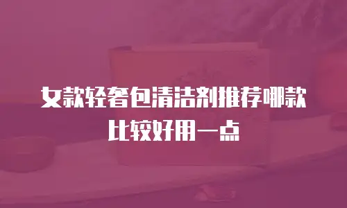 女款轻奢包清洁剂推荐哪款比较好用一点