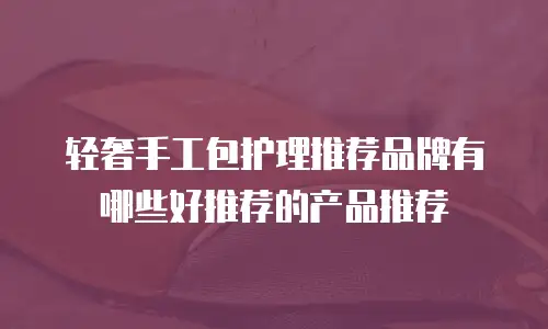 轻奢手工包护理推荐品牌有哪些好推荐的产品推荐
