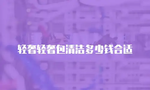 轻奢轻奢包清洁多少钱合适