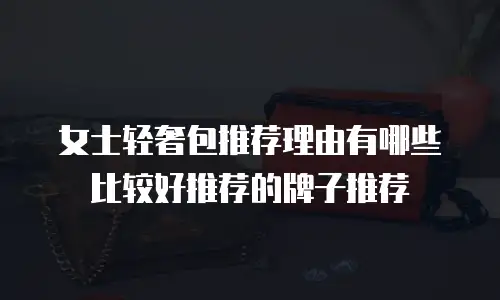 女士轻奢包推荐理由有哪些比较好推荐的牌子推荐