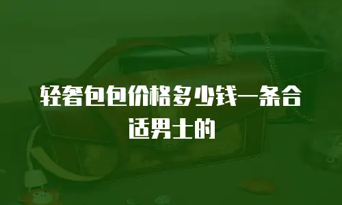 轻奢包包价格多少钱一条合适男士的