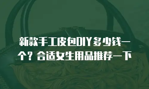新款手工皮包DIY多少钱一个？合适女生用品推荐一下