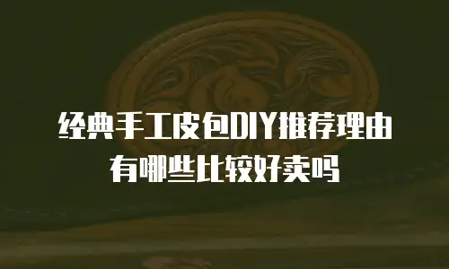 经典手工皮包DIY推荐理由有哪些比较好卖吗