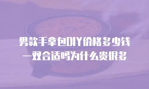 男款手拿包DIY价格多少钱一双合适吗为什么贵很多