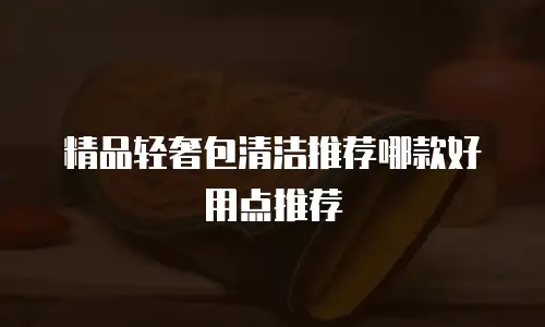精品轻奢包清洁推荐哪款好用点推荐