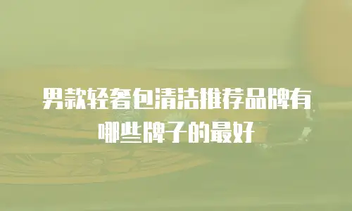 男款轻奢包清洁推荐品牌有哪些牌子的最好