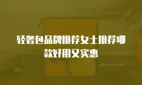 轻奢包品牌推荐女士推荐哪款好用又实惠
