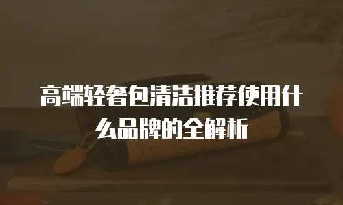 高端轻奢包清洁推荐使用什么品牌的全解析