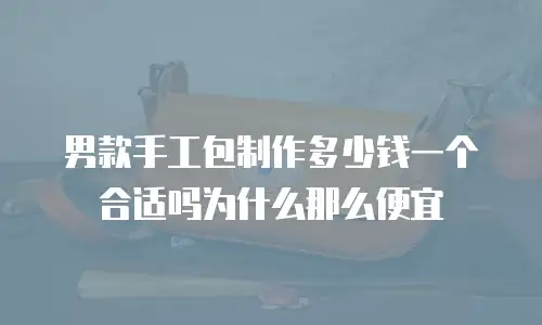 男款手工包制作多少钱一个合适吗为什么那么便宜