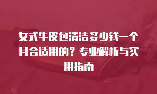 女式牛皮包清洁多少钱一个月合适用的？专业解析与实用指南