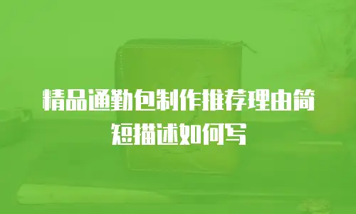精品通勤包制作推荐理由简短描述如何写