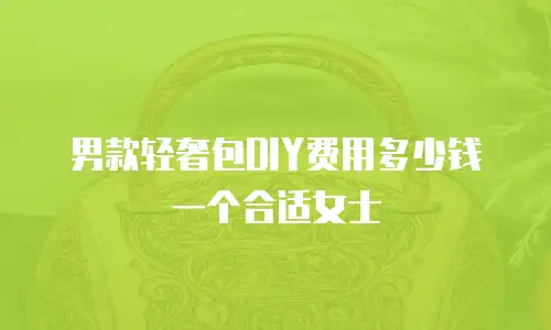 男款轻奢包DIY费用多少钱一个合适女士