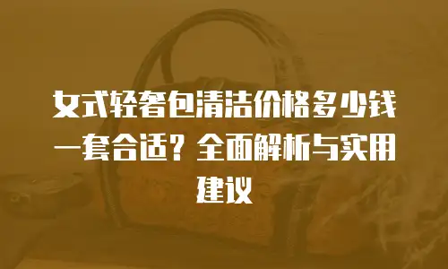 女式轻奢包清洁价格多少钱一套合适？全面解析与实用建议