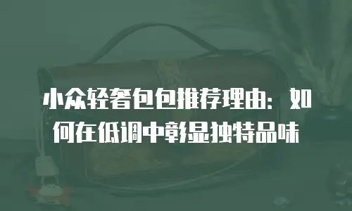 小众轻奢包包推荐理由：如何在低调中彰显独特品味