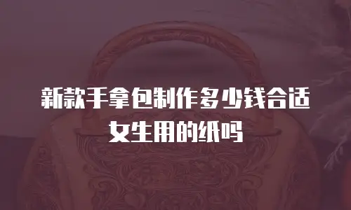新款手拿包制作多少钱合适女生用的纸吗