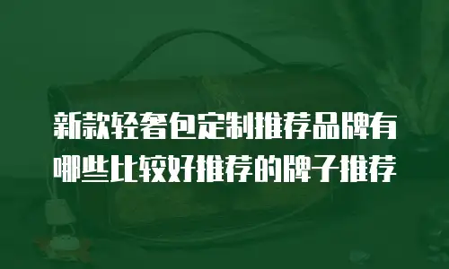 新款轻奢包定制推荐品牌有哪些比较好推荐的牌子推荐