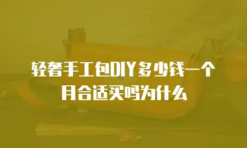 轻奢手工包DIY多少钱一个月合适买吗为什么