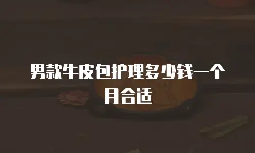 男款牛皮包护理多少钱一个月合适