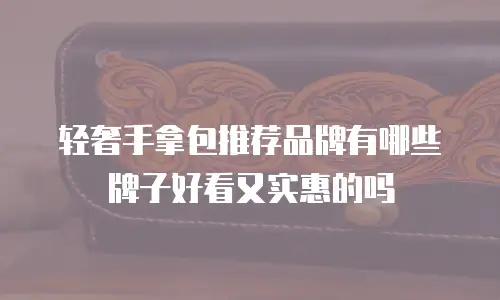 轻奢手拿包推荐品牌有哪些牌子好看又实惠的吗
