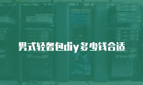 男式轻奢包diy多少钱合适