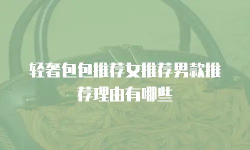 轻奢包包推荐女推荐男款推荐理由有哪些